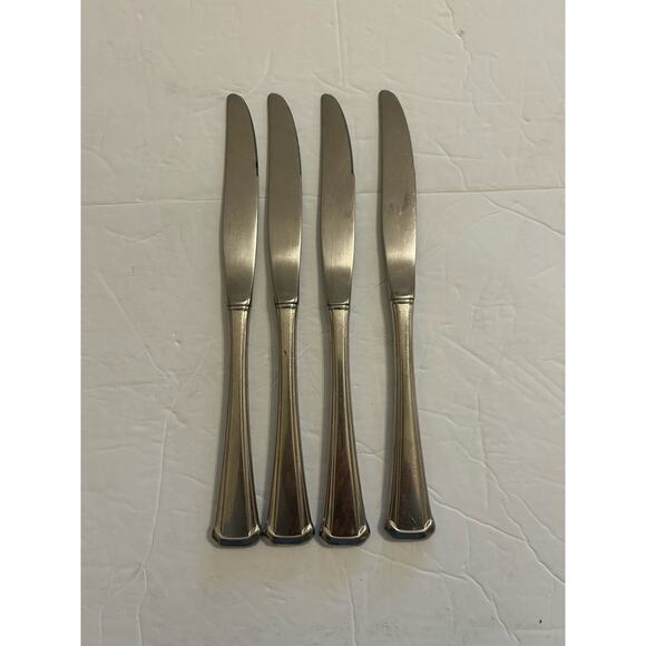 Vtg Oneida Maestro St Leger Aberdeen Stainless Flatware Dinner Knives Set Of 4 - Picture 5 of 7